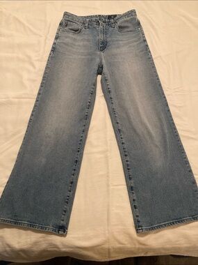 Ag Adriano Goldschmied Light Blue Wide-Leg Jeans